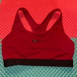 Red Nike sports bra